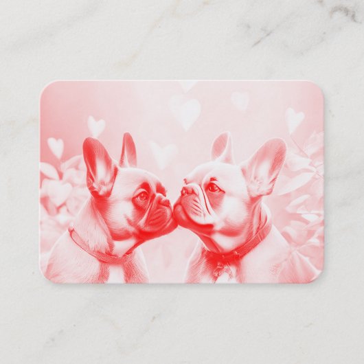 ブルドッグフランスのレッド 名刺 (正面)