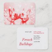 ブルドッグフランスのレッド 名刺 (正面/裏面)