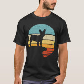 ブルドッグフランスのレトロヴィンテージドッグパピオーナー恋人 Tシャツ (正面)