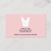 ブルドッグフランスのロシンプルゴpetシッタートリマー獣医 名刺 (裏面)