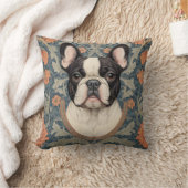 ブルドッグフランスのヴィンテージアート クッション (ブランケット)