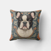ブルドッグフランスのヴィンテージアート クッション (裏面)