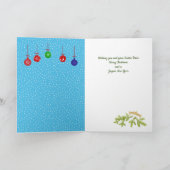 ブルドッグフランスの信じサンタポーズクリスマス    シーズンカード (内部)