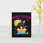 ブルドッグフランスの卵イースターデイドッグパパドッグママ カード (黄色い花)