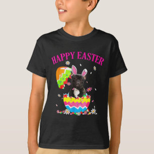 ブルドッグフランスの卵イースターデイドッグパパドッグママ Tシャツ