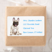 ブルドッグフランスの名パーソナライズされた住所 シール (インサイチュ)