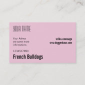 ブルドッグフランスの名刺名刺p b 名刺 (裏面)