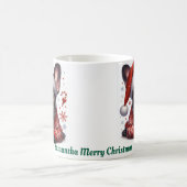 ブルドッグフランスの名前をカスタムする コーヒーマグカップ (中央)