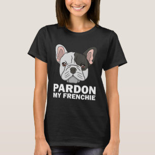 ブルドッグフランスの女子男性へがフランス語を許す Tシャツ