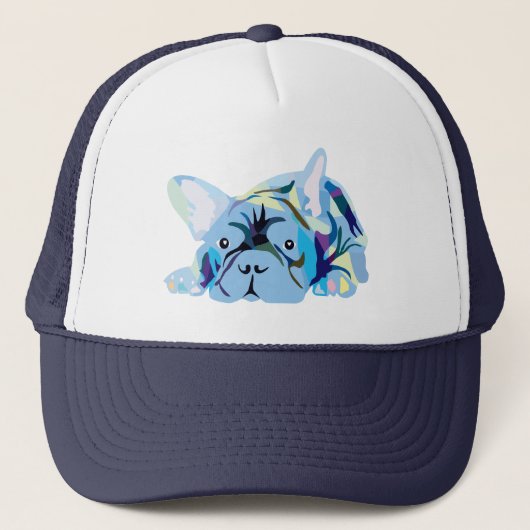 ブルドッグフランスの子犬のトラック車帽 キャップ (正面)