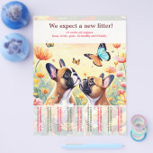 ブルドッグフランスの子犬の子犬 チラシ (シングル)