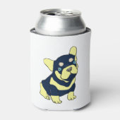 ブルドッグフランスの子犬マンガクーラーボックス 缶クーラー (缶正面)