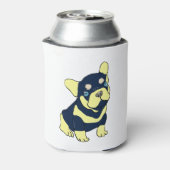 ブルドッグフランスの子犬マンガクーラーボックス 缶クーラー (缶裏面)