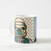 ブルドッグフランスの宇宙飛行士マグ コーヒーマグカップ (正面左)