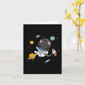 ブルドッグフランスの宇宙飛行士 カード (黄色い花)