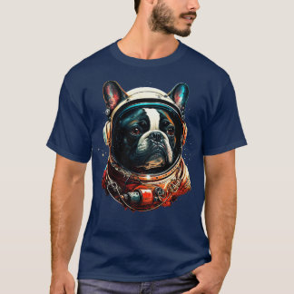ブルドッグフランスの宇宙飛行士 Tシャツ