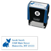 ブルドッグフランスの差出人住所スタンプ セルフインキングスタンプ (インサイチュ)