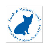 ブルドッグフランスの差出人住所スタンプ セルフインキングスタンプ (デザイン)