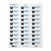 ブルドッグフランスの差出人住所ラベル ラベル (フルシート)