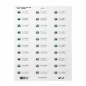 ブルドッグフランスの差出人住所ラベル ラベル (フルシート)