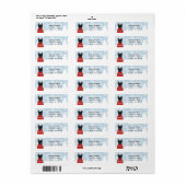 ブルドッグフランスの差出人住所ラベル ラベル (フルシート)