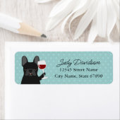 ブルドッグフランスの差出人住所ラベル ラベル (インサイチュ)