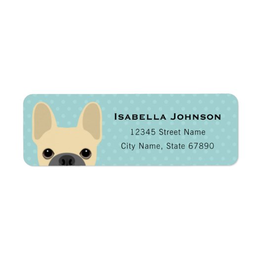 ブルドッグフランスの差出人住所ラベル ラベル (正面)