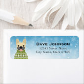 ブルドッグフランスの差出人住所ラベル ラベル (インサイチュ)