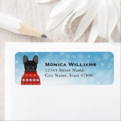 ブルドッグフランスの差出人住所ラベル ラベル (インサイチュ)