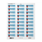 ブルドッグフランスの差出人住所ラベル ラベル (フルシート)