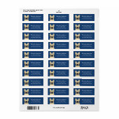 ブルドッグフランスの差出人住所ラベル ラベル (フルシート)