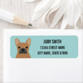 ブルドッグフランスの差出人住所ラベル ラベル (インサイチュ)