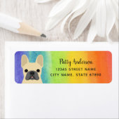 ブルドッグフランスの差出人住所ラベル ラベル (インサイチュ)