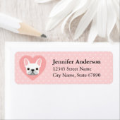 ブルドッグフランスの差出人住所ラベル ラベル (インサイチュ)