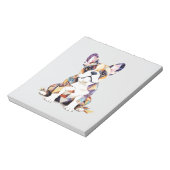 ブルドッグフランスの愛さよくはしゃぐれるおもしろい喜び動物 ノートパッド (回転)