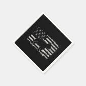 ブルドッグフランスの愛国犬の恋人の贈り物 スタンダードカクテルナプキン (角)