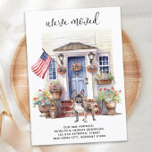 ブルドッグフランスの愛国的なカスタムペット犬の移動 案内状