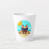 ブルドッグフランスの愛好家 カフェラテマグ (正面)