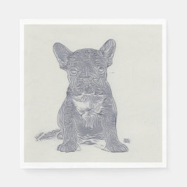 ブルドッグフランスの愛好家 スタンダードランチョンナプキン