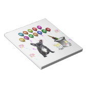 ブルドッグフランスの新年 ノートパッド (アングル)