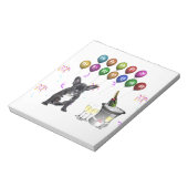 ブルドッグフランスの新年 ノートパッド (回転)