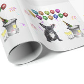 ブルドッグフランスの新年 ラッピングペーパー (ロールコーナー)