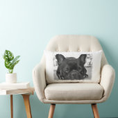 ブルドッグフランスの枕 ランバークッション (椅子)