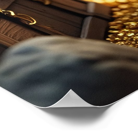 ブルドッグフランスの海賊はっきりした船長 ポスター (角)