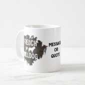 ブルドッグフランスの父の日犬の愛人かわいい コーヒーマグカップ (正面左)