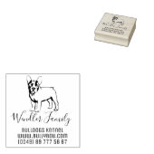 ブルドッグフランスの特殊切手 ラバースタンプ (押印)