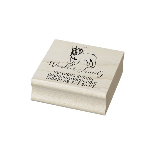 ブルドッグフランスの特殊切手 ラバースタンプ (スタンプ)