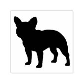 ブルドッグフランスの犬がシルエットを育てる セルフインキングスタンプ (デザイン)