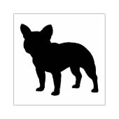 ブルドッグフランスの犬がシルエットを育てる ラバースタンプ (インプリント)