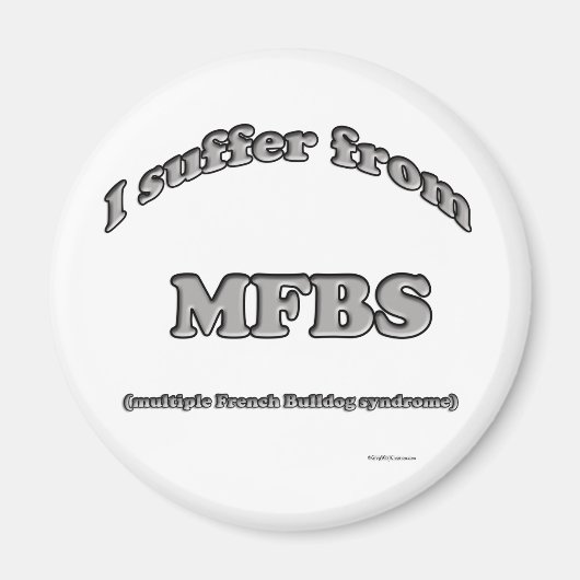 ブルドッグフランスの症候群 – マグネット (正面)